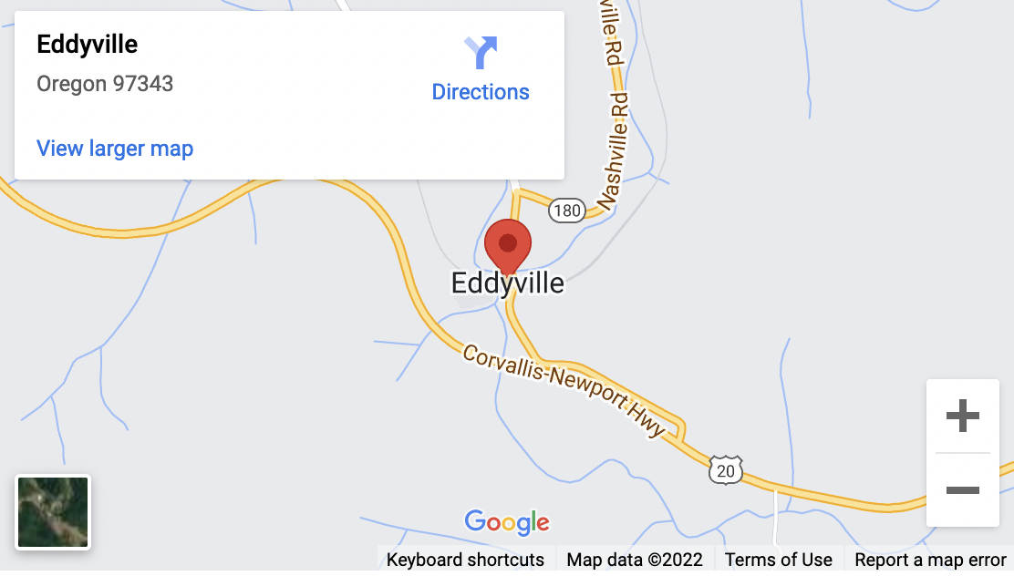 Eddyville, Oregon map